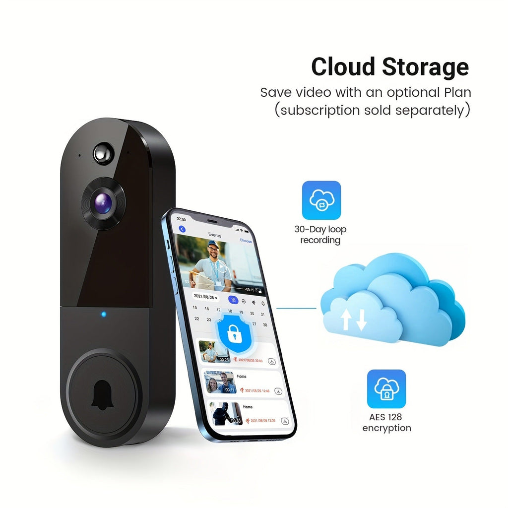 1080p Wireless Video Doorbell | Live View & Two-Way Talk