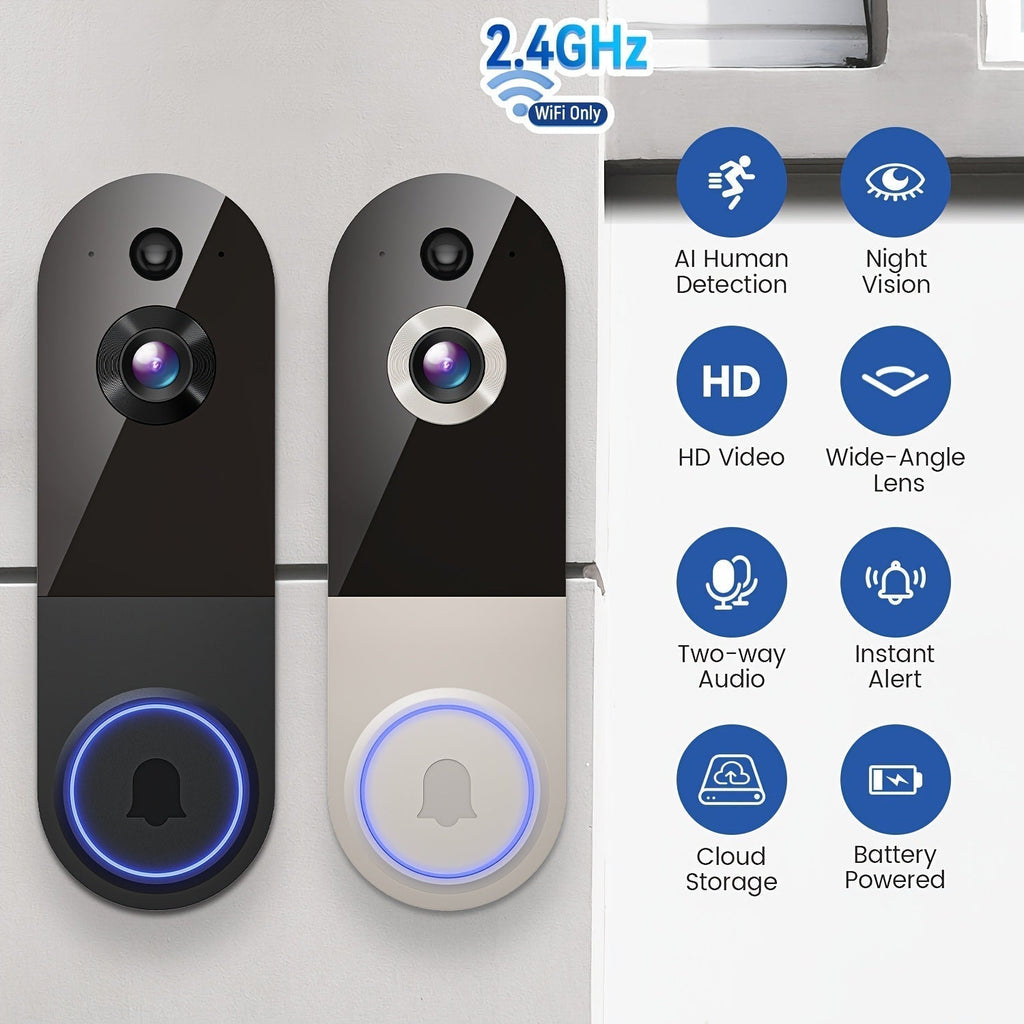 1080p Wireless Video Doorbell | Live View & Two-Way Talk