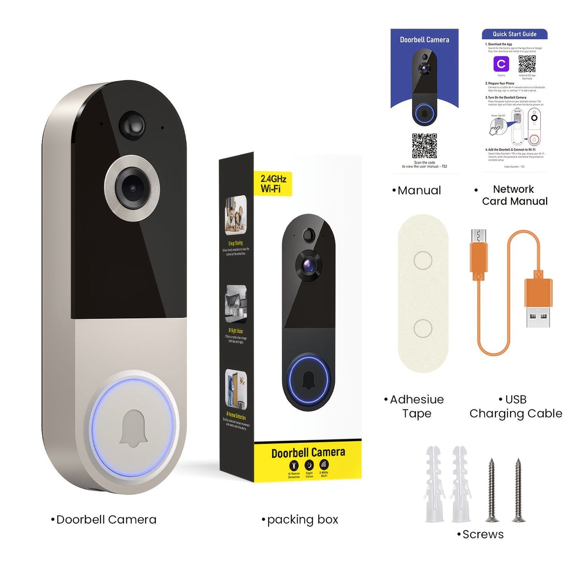1080p Wireless Video Doorbell | Live View & Two-Way Talk